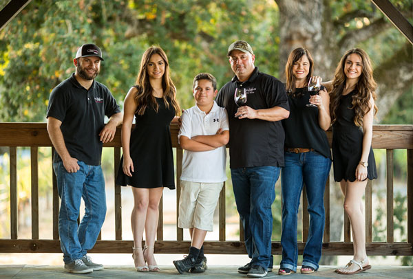 Andy & Marissa Amador, Owners, MadoroM Vineyards, with their family (Todd, Isabelle, Matt, & Haley)